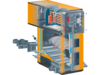 Eine Vorschub-Stufenrostfeuerung UTSW als 3D Abbildung